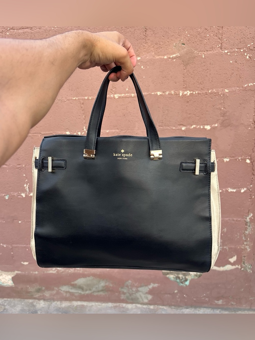 Kate Spade New York "Parker Street Aisley" structured large tote bag